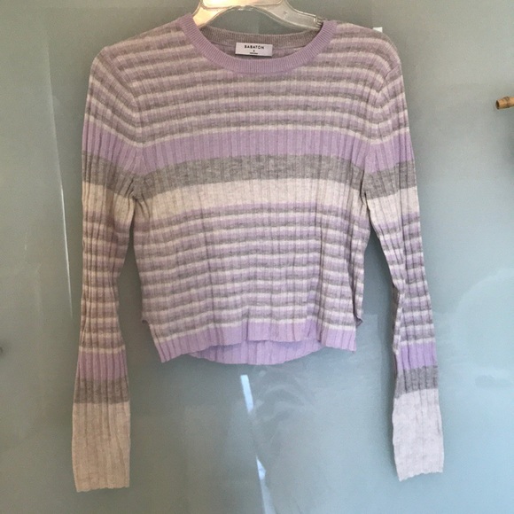 Aritzia Sweaters - Aritzia Babaton Lavender and Gray Cropped Sweater